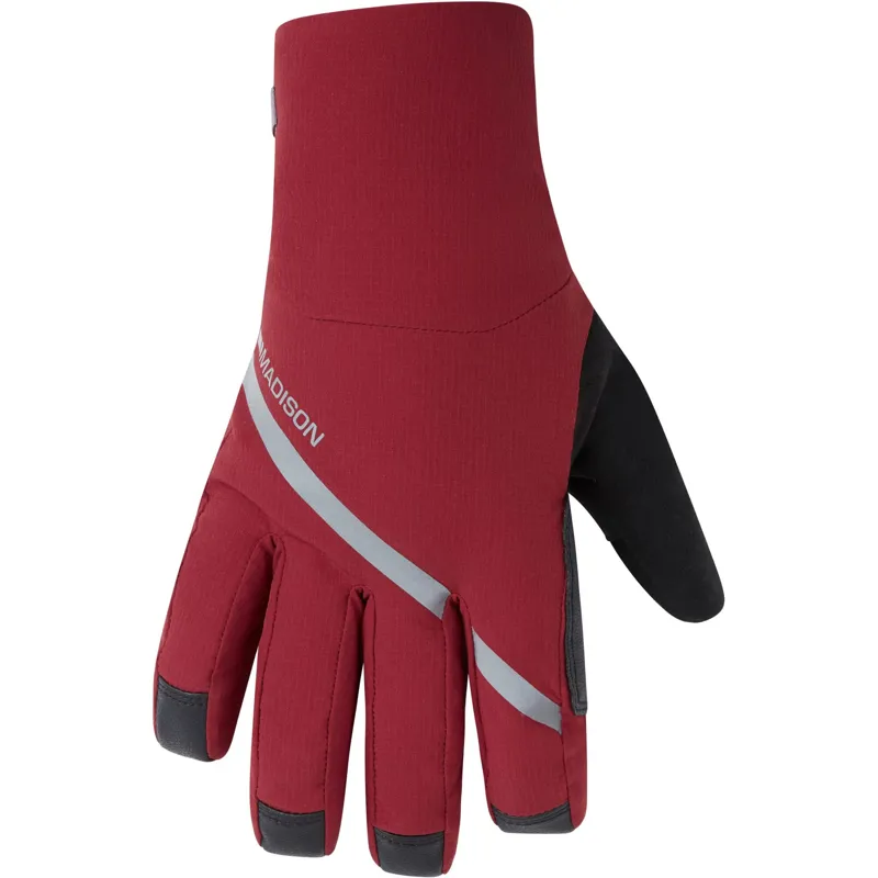 Madison DTE Waterproof Primaloft Thermal Long Finger Gloves - Burgundy Red