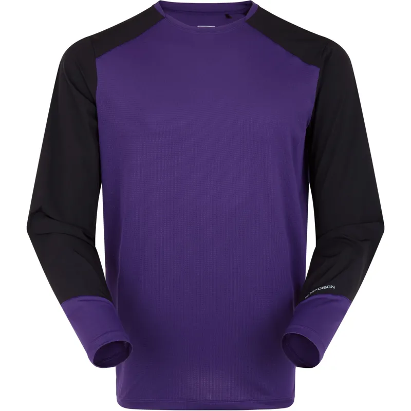 Madison Flux Trail Men's Long Sleeve Jersey - Purple/Black