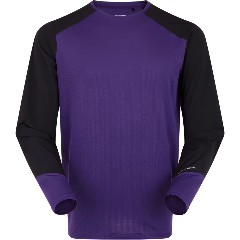 uPRISE Bikes Madison Flux Trail Men's Long Sleeve Jersey - Purple/Black | Price match, 365 day returns, 18-Month Warranty, Finance Available & Free UK Delivery