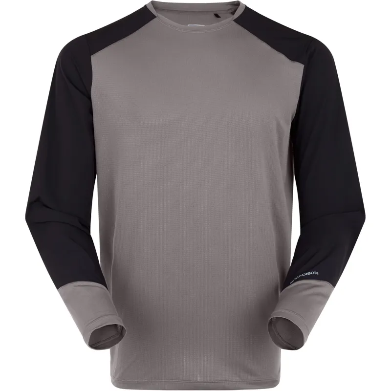 Madison Flux Trail Men's Long Sleeve Jersey - Grey/Black