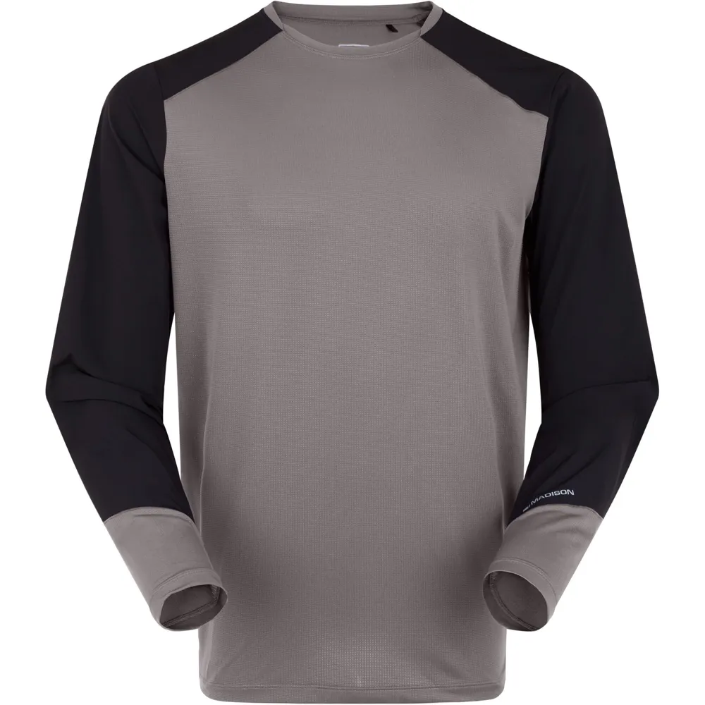 uPRISE Bikes Madison Flux Trail Men's Long Sleeve Jersey - Grey/Black | Price match, 365 day returns, 18-Month Warranty, Finance Available & Free UK Delivery