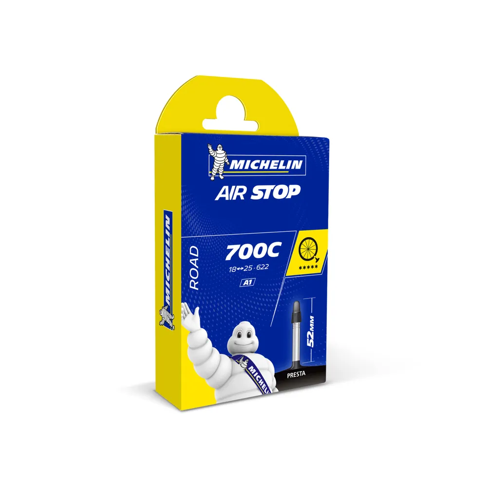 uPRISE Bikes Michelin Air Stop Butyl Inner Tube - 700 x 18-25c - Presta 52mm | Price match, 365 day return s, 18-Month Warranty, Finance Available & Free UK Delivery