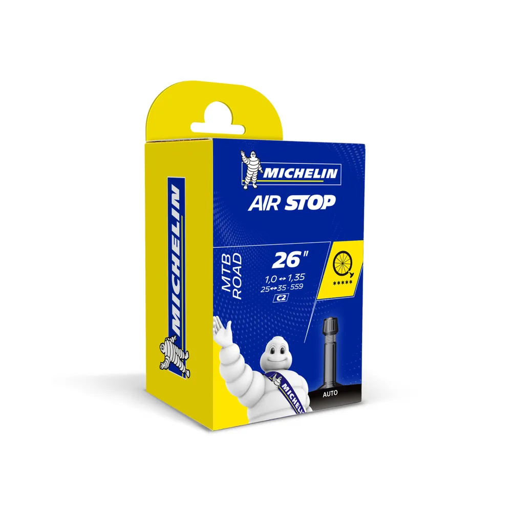 uPRISE Bikes Michelin Air Stop Butyl Inner Tube - 26 x 1.0-1.4 - Schrader | Price match, 365 day return s, 18-Month Warranty, Finance Available & Free UK Delivery