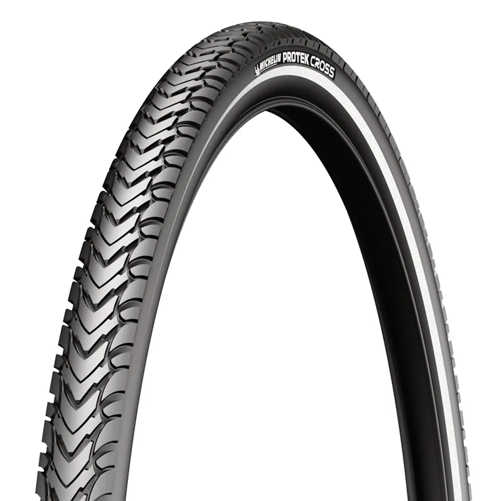uPRISE Bikes Michelin Protek Cross Hybrid Tyre - Black/Reflective | Price match, 365 day return s, 18-Month Warranty, Finance Available & Free UK Delivery