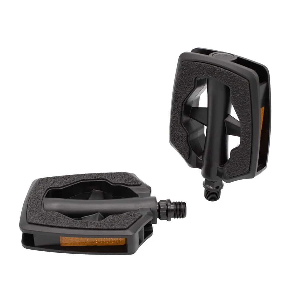 uPRISE Bikes M Part Essential Sandblock Resin Flat Pedals - Black | Price match, 365 day return s, 18-Month Warranty, Finance Available & Free UK Delivery