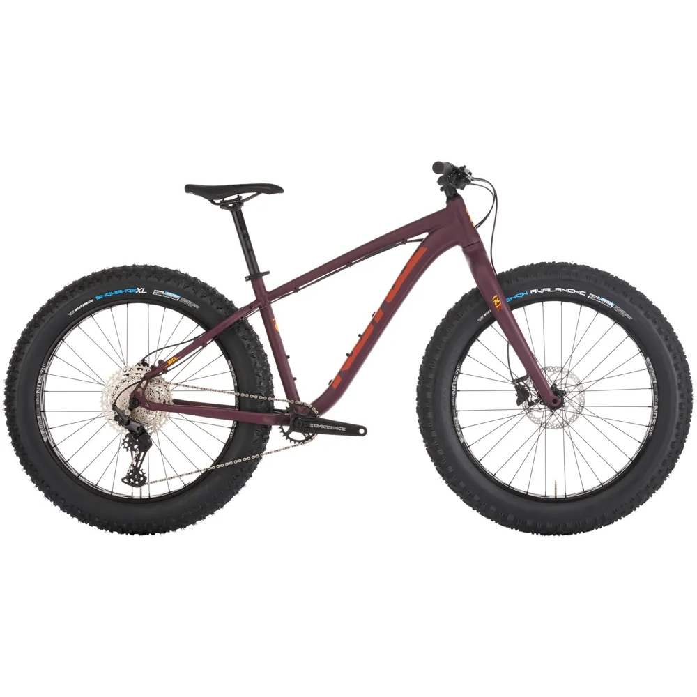 uPRISE Bikes Kona Wo 26w 2024 Fat Mountain Bike - Matt Plum | Price match, 365 day return s, 18-Month Warranty, Finance Available & Free UK Delivery