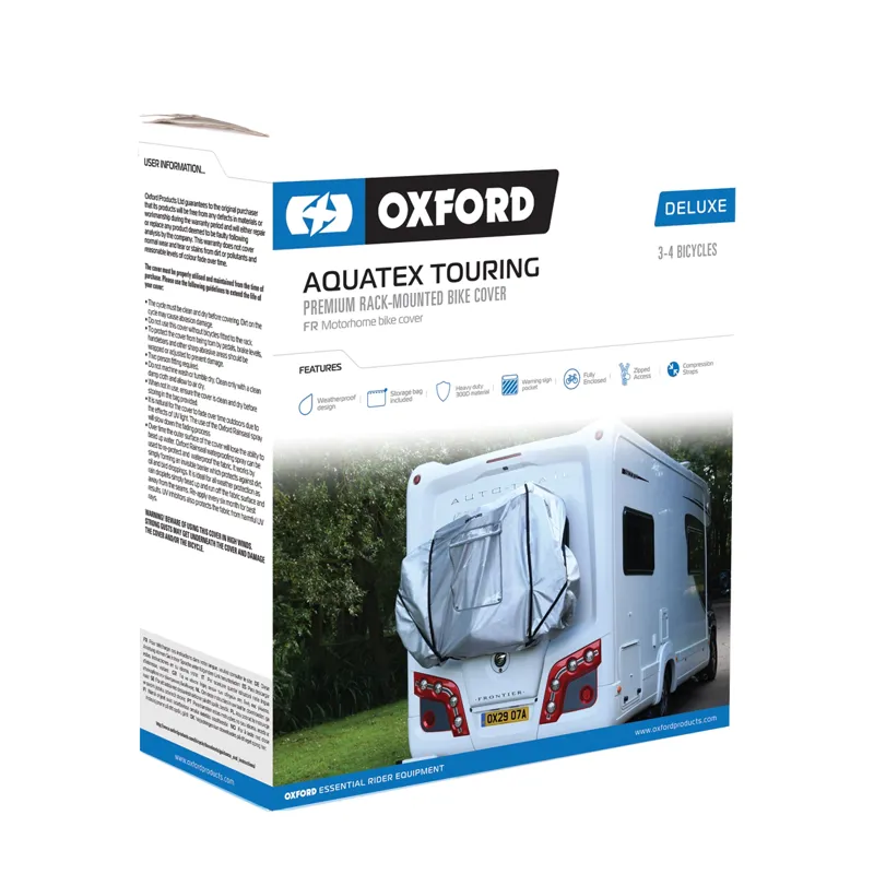 Oxford Aquatex Touring Deluxe Bike Cover For 3-4 Bikes - Silver
