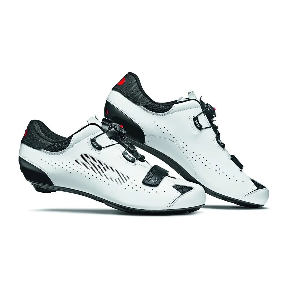 uPRISE Bikes Sidi Sport S.R.L Sidi Sixty Road Shoes - Black/White | Price match, 365 day return s, 18-Month Warranty, Finance Available & Free UK Delivery