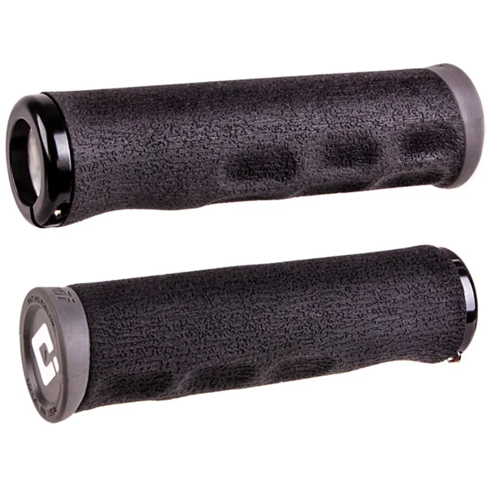 uPRISE Bikes ODI Dread Lock MTB GrIps - 130mm - Black/Grey | Price match, 365 day return s, 18-Month Warranty, Finance Available & Free UK Delivery