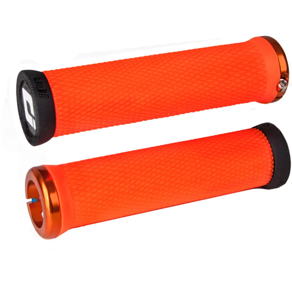 uPRISE Bikes ODI Elite Motion MTB Lock-On Grips - 130mm - Orange | Price match, 365 day return s, 18-Month Warranty, Finance Available & Free UK Delivery