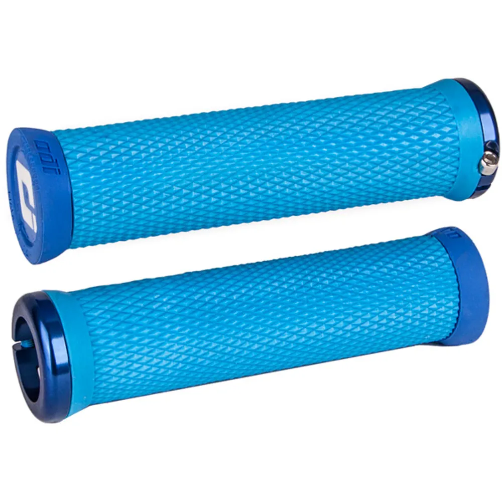 uPRISE Bikes ODI Elite Motion MTB Lock-On Grips - 130mm - Blue | Price match, 365 day return s, 18-Month Warranty, Finance Available & Free UK Delivery