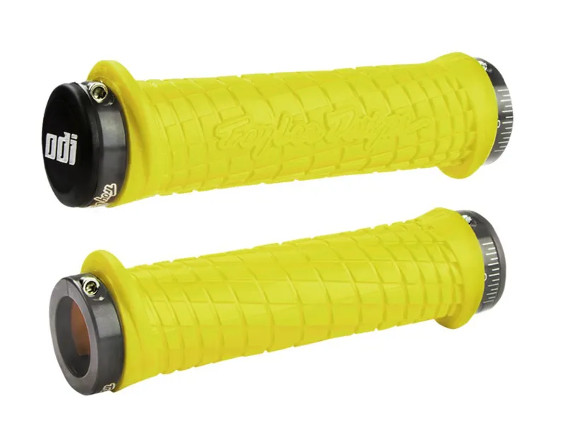 ODI Troy Lee Designs MTB Lock-On Grips - 130mm - Yellow/Grey