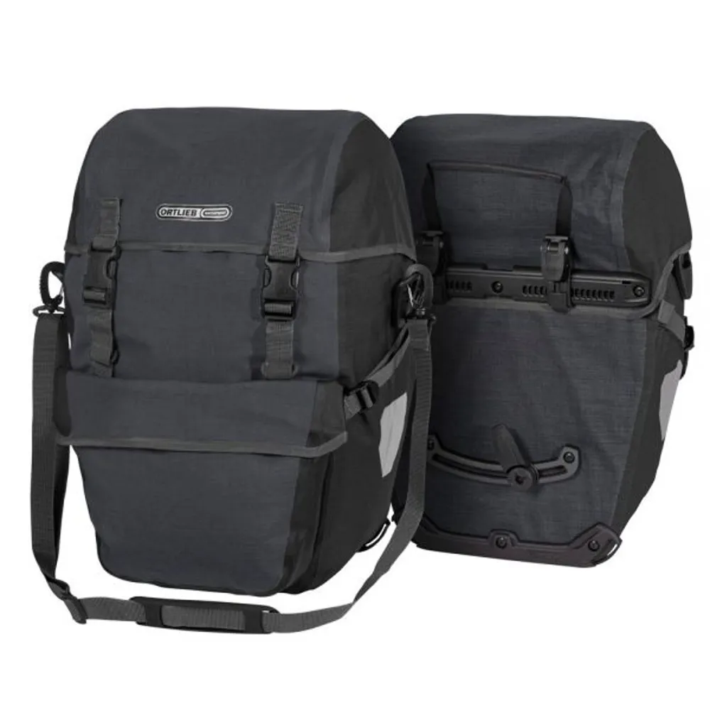 uPRISE Bikes Ortlieb Bike Packer Plus QL2.1 Pannier Bags - 42 Litre - Granite/Black | Price match, 365 day return s, 18-Month Warranty, Finance Available & Free UK Delivery