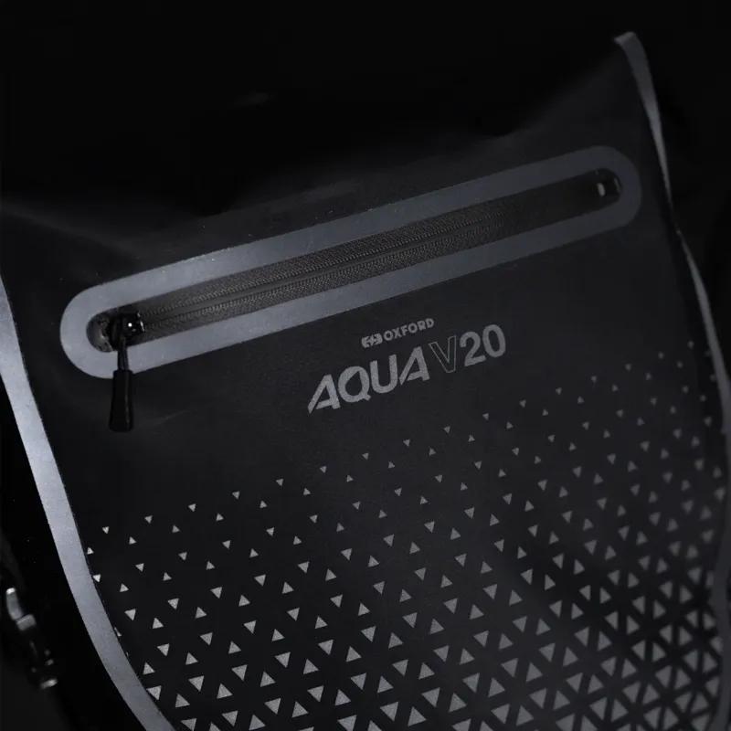 Oxford Aqua V 20 Extreme Visibility Single QR Pannier Bag - Black-8