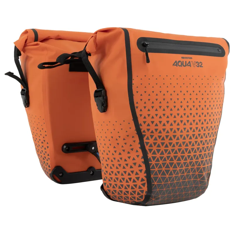 Oxford Aqua V 32 Extreme Visibility Double Pannier Bag - Orange