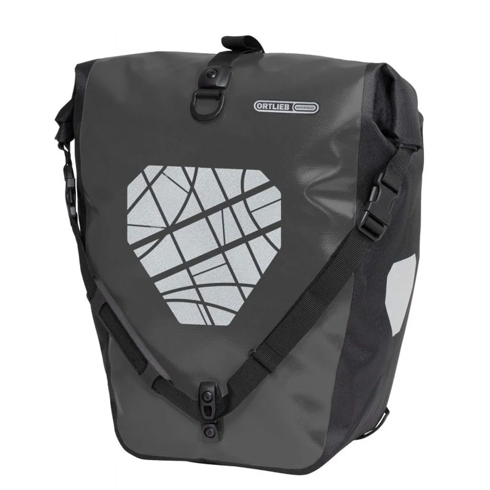 uPRISE Bikes Ortlieb Back-Roller Classic High Viz Pannier Bag - 40 Litre - Black | Price match, 365 day return s, 18-Month Warranty, Finance Available & Free UK Delivery
