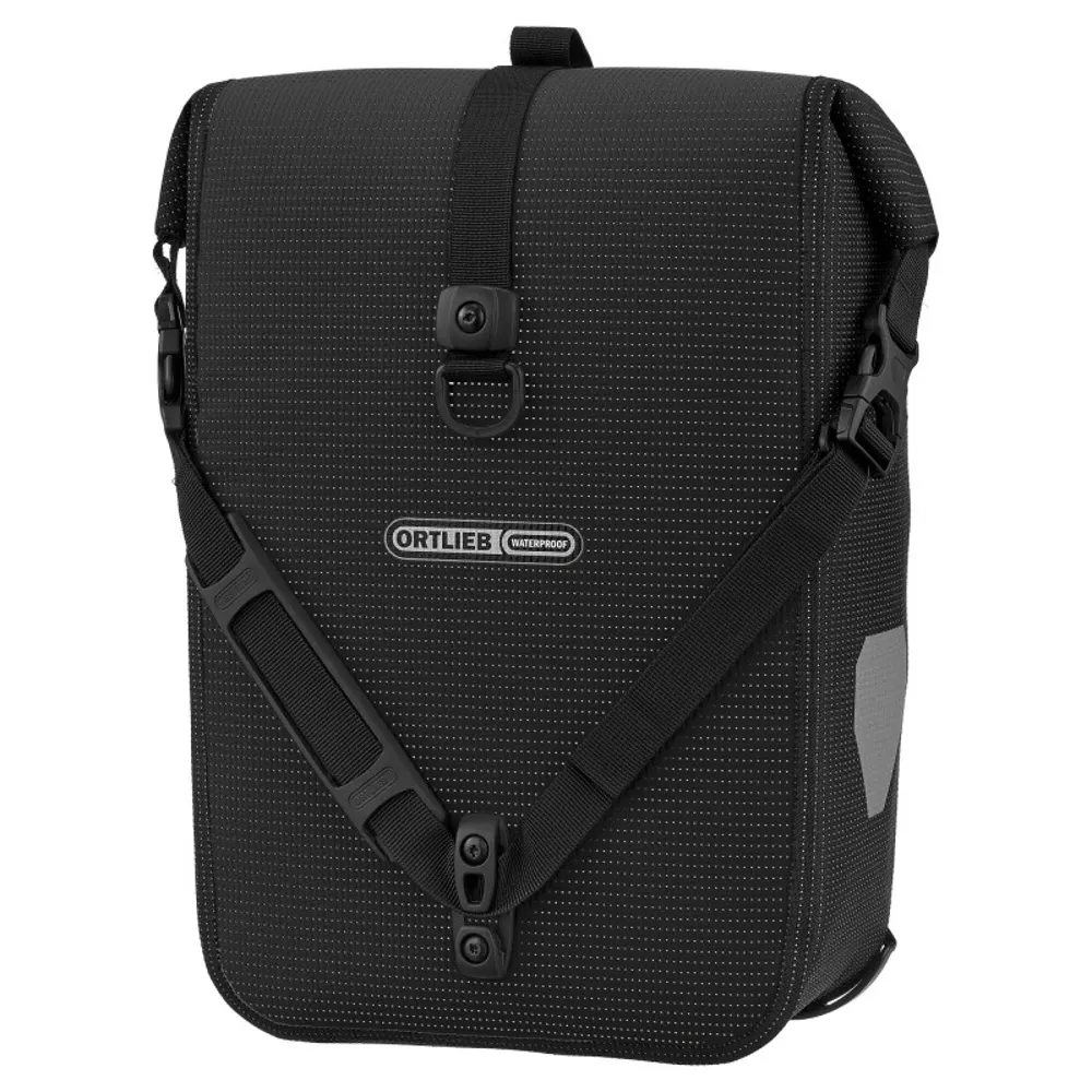 uPRISE Bikes Ortlieb Sport-Roller High-Vis Pannier Bag - 14.5L - Black | Price match, 365 day return s, 18-Month Warranty, Finance Available & Free UK Delivery