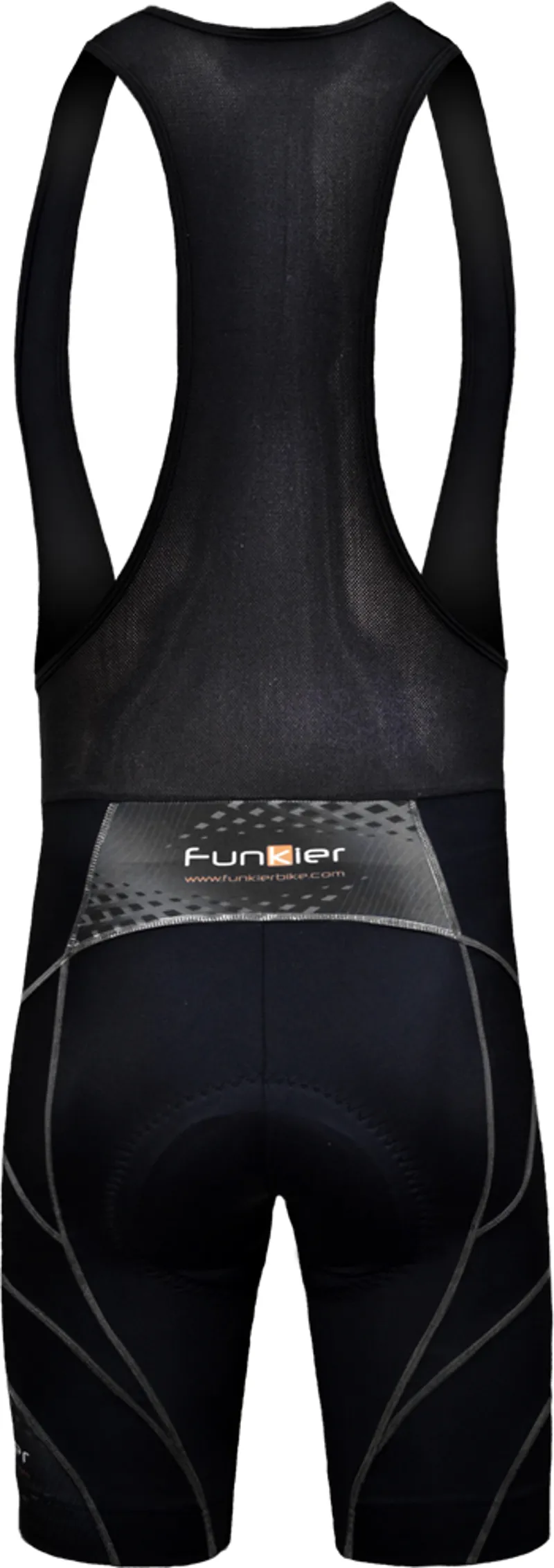 Funkier Force Active 17 Panel Bib Shorts - Black-2