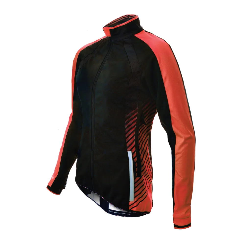 uPRISE Bikes Funkier Tacona Womens Softshell Windstopper Jacket - Black/Red | Price match, 365 day return s, 18-Month Warranty, Finance Available & Free UK Delivery