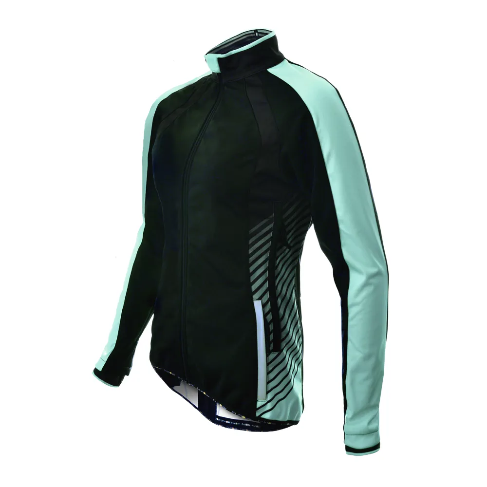 uPRISE Bikes Funkier Tacona Womens Softshell Windstopper Jacket - Black/Blue | Price match, 365 day return s, 18-Month Warranty, Finance Available & Free UK Delivery