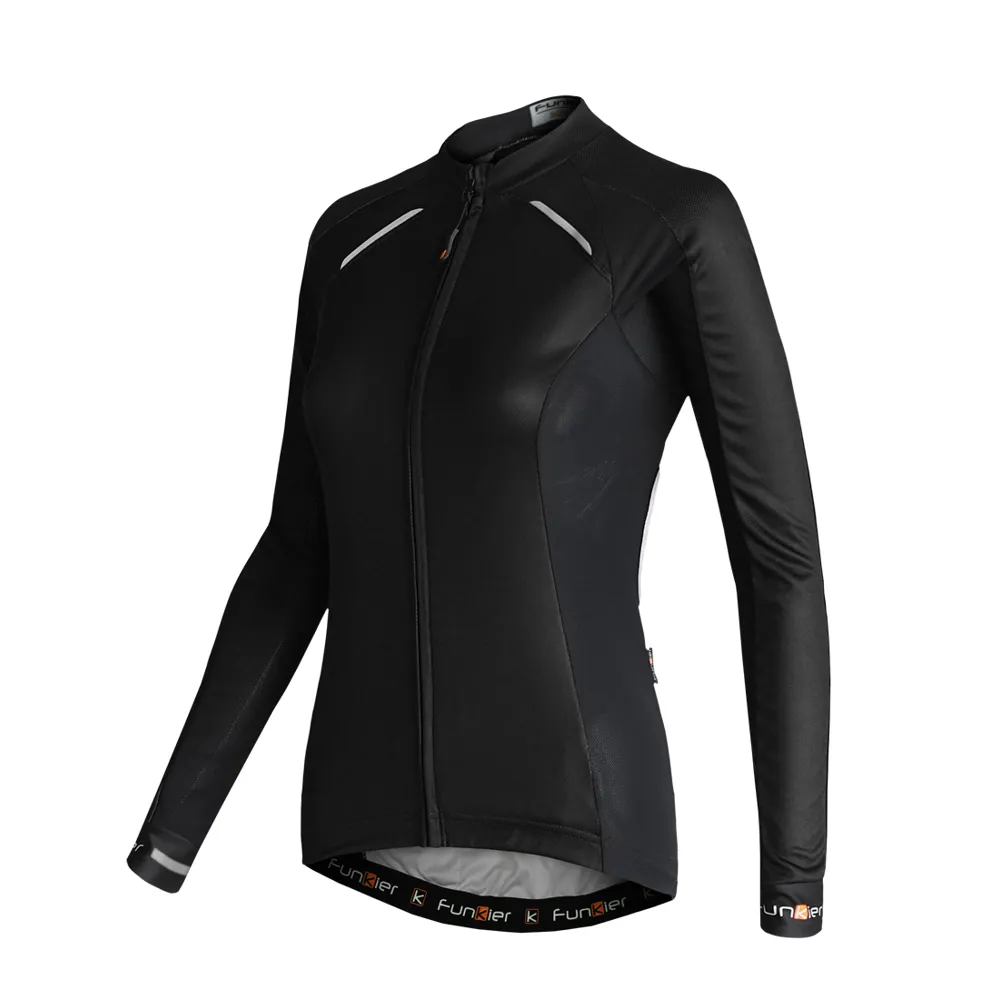 uPRISE Bikes Funkier Odessa Womens Summer Long Sleeve Jersey - Black | Price match, 365 day return s, 18-Month Warranty, Finance Available & Free UK Delivery