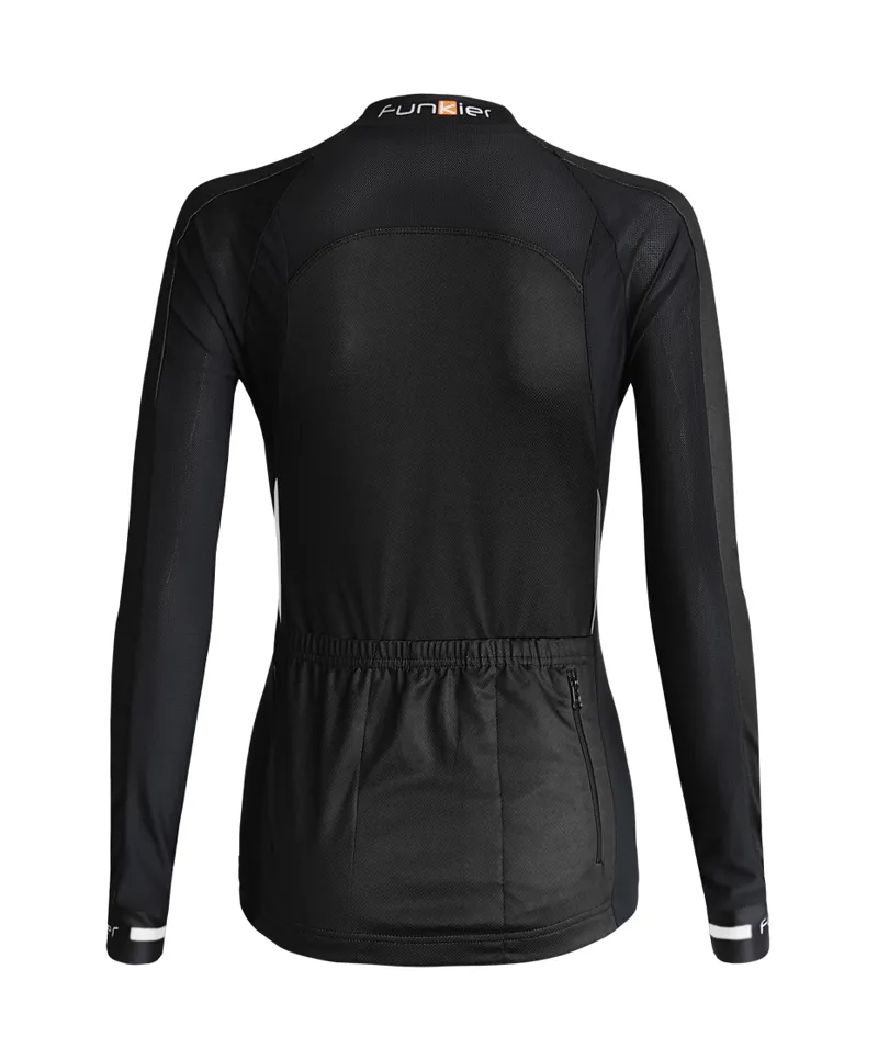 Funkier Odessa Womens Summer Long Sleeve Jersey - Black-1