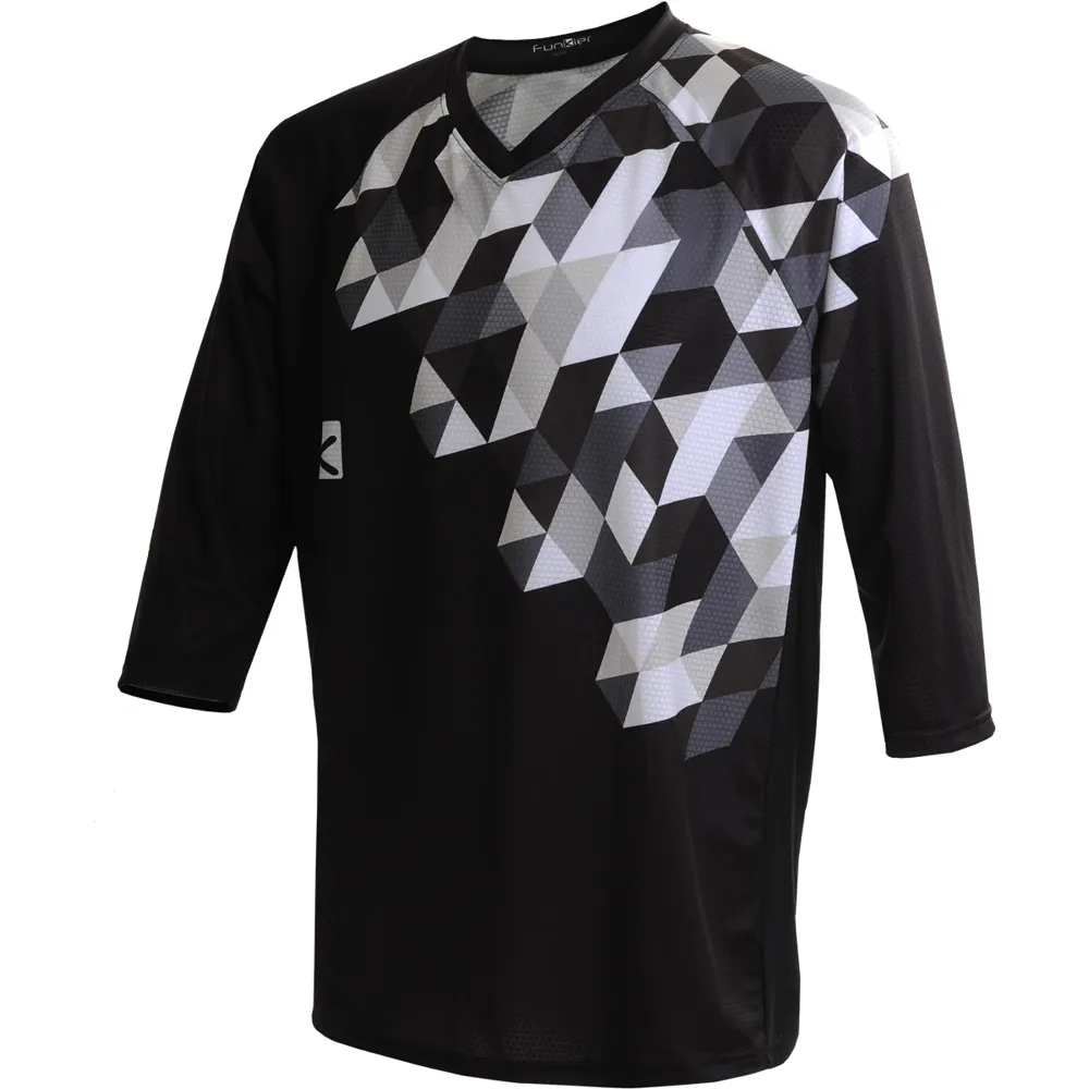 uPRISE Bikes Funkier Flow-MTB Enduro 3/4 Jersey - Black/White | Price match, 365 day return s, 18-Month Warranty, Finance Available & Free UK Delivery
