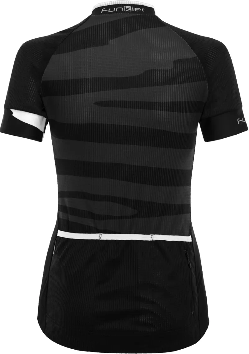 Funkier Prima Pro Ladies Short Sleeve Jersey - Black Wave - Large-2