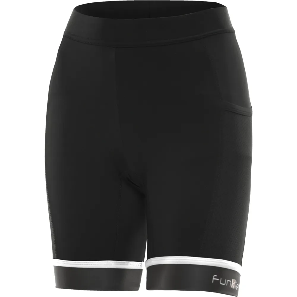 uPRISE Bikes Funkier Abara Ladies 11-Panel Lycra Shorts - Black | Price match, 365 day return s, 18-Month Warranty, Finance Available & Free UK Delivery