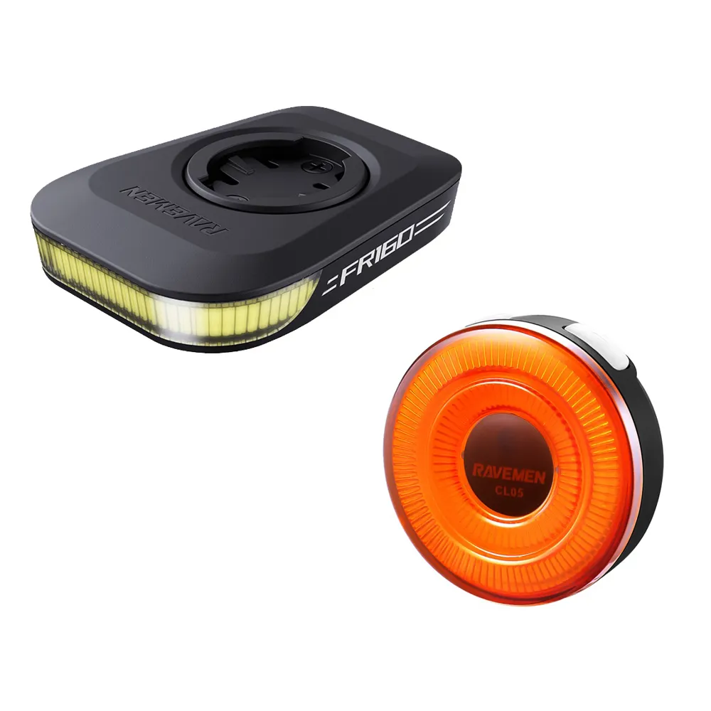 uPRISE Bikes Ravemen FR160/CL05 USB Rechargeable Lightset - Black | Price match, 365 day returns, 18-Month Warranty, Finance Available & Free UK Delivery