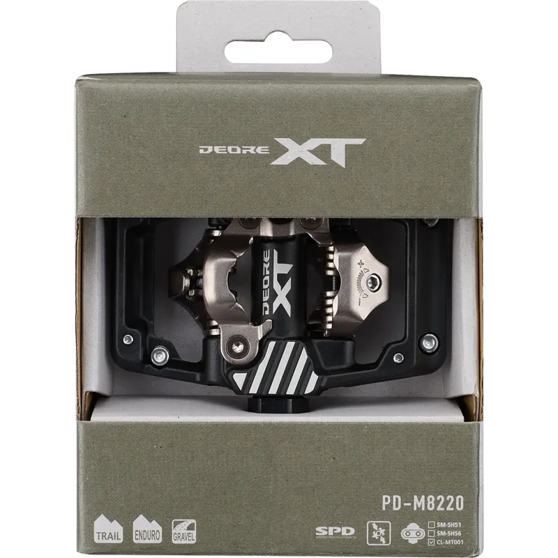 Shimano Deore XT M8220 Trail SPD Pedals - Black-5