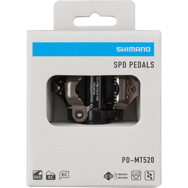 Shimano PD-MT520 SPD Clipless MTB Pedals - Black-5