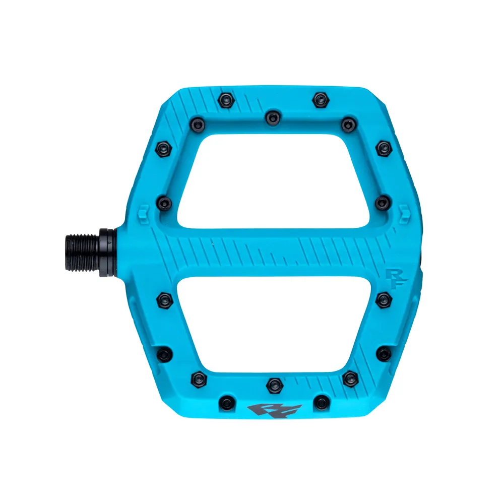 uPRISE Bikes Race Face Chester Flat MTB Pedals - Turquoise | Price match, 365 day return s, 18-Month Warranty, Finance Available & Free UK Delivery