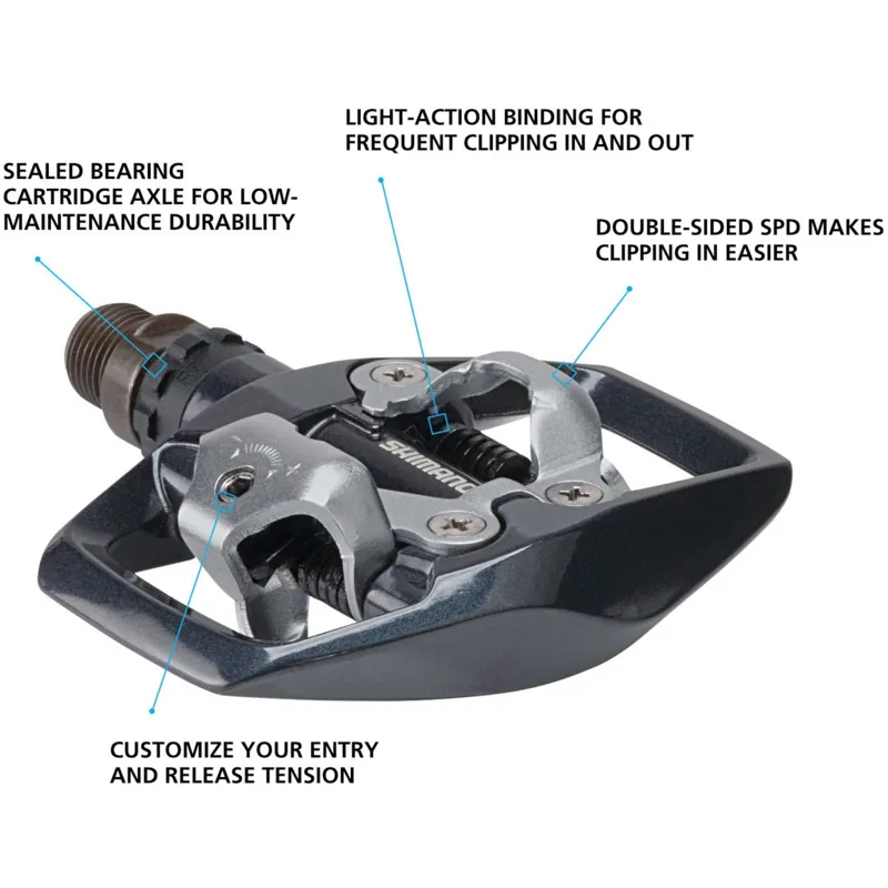 Shimano ED500 SPD Pedals - 9/16 inch - Black-1