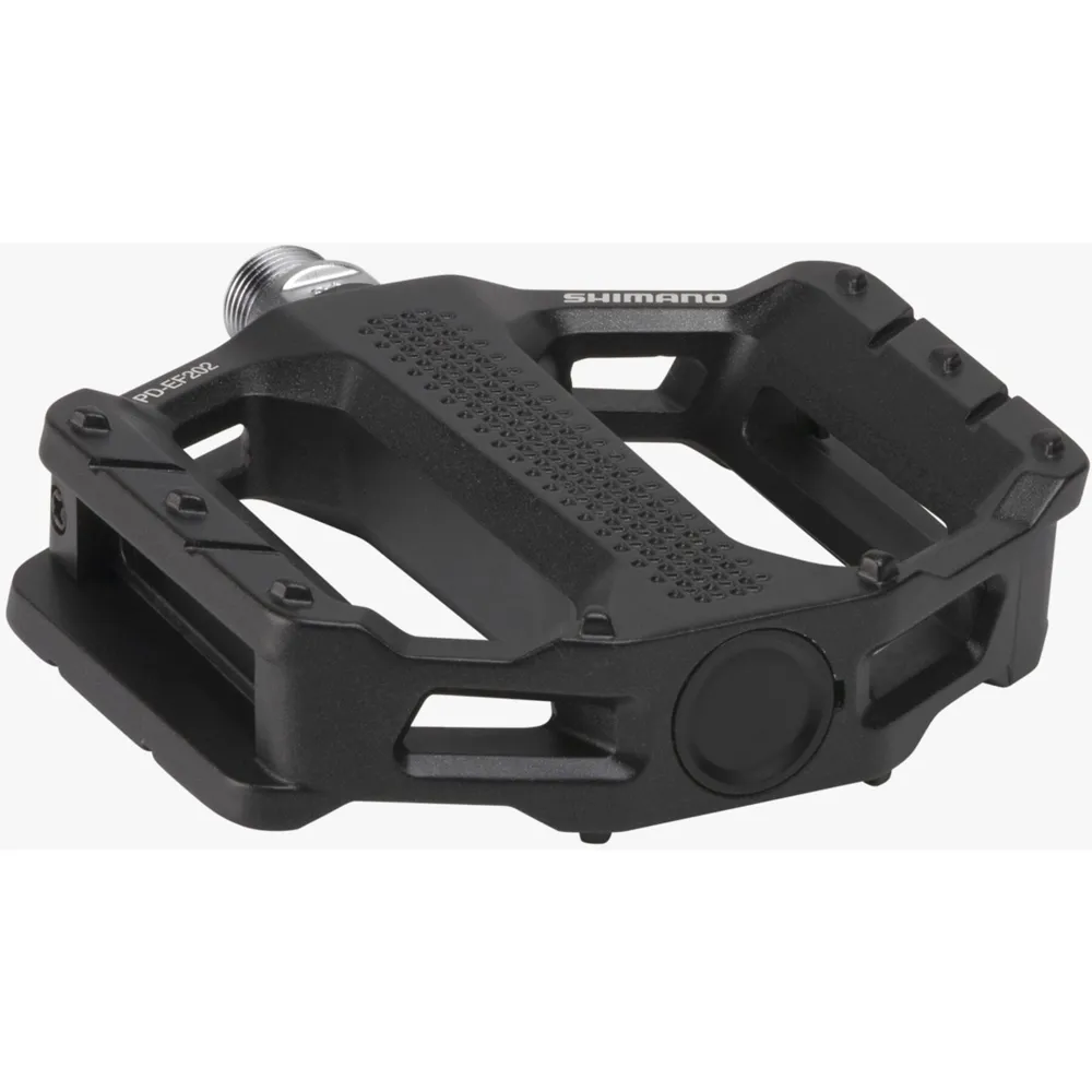 uPRISE Bikes Shimano PD-EF202 Flat MTB Pedals - Black | Price match, 365 day return s, 18-Month Warranty, Finance Available & Free UK Delivery