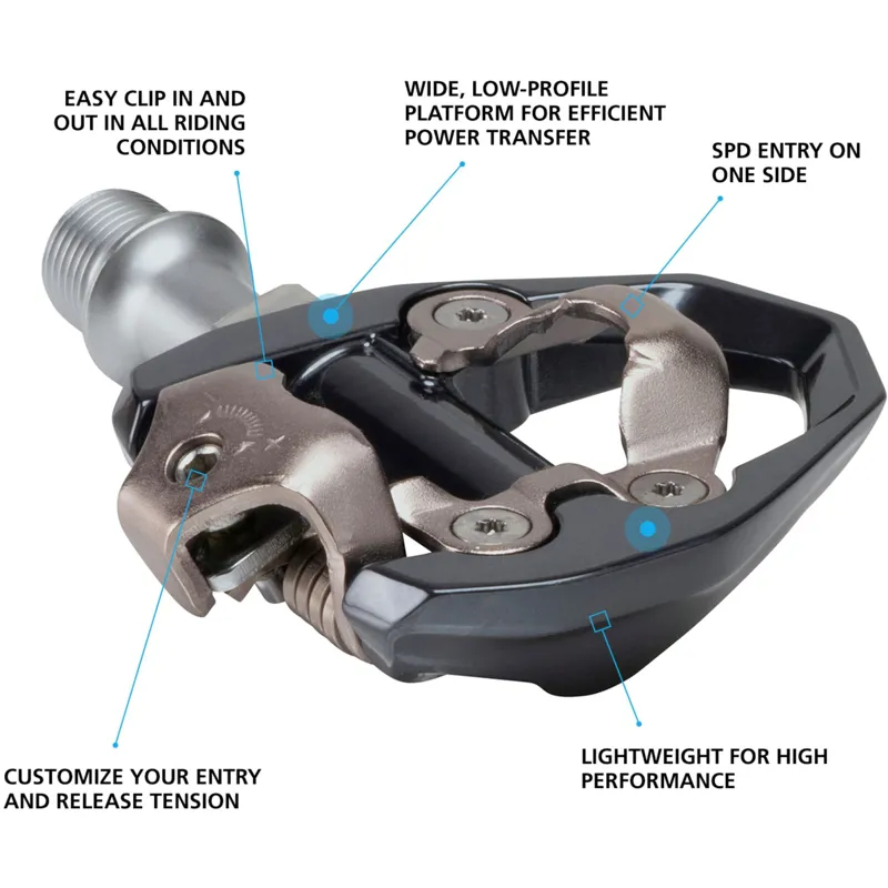 Shimano ES600 MTB SPD Pedals - 9-16 inch - Grey-1