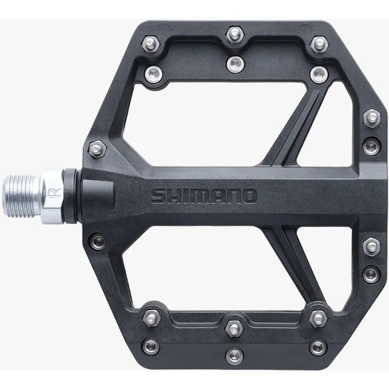 Shimano GR400 Flat Resin MTB Pedals - Black-3
