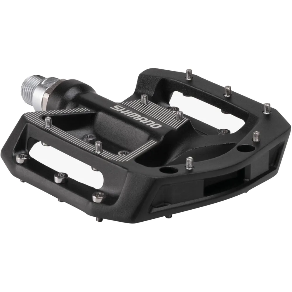 uPRISE Bikes Shimano GR500 Flat MTB Pedals - 9/16 inch - Black | Price match, 365 day return s, 18-Month Warranty, Finance Available & Free UK Delivery