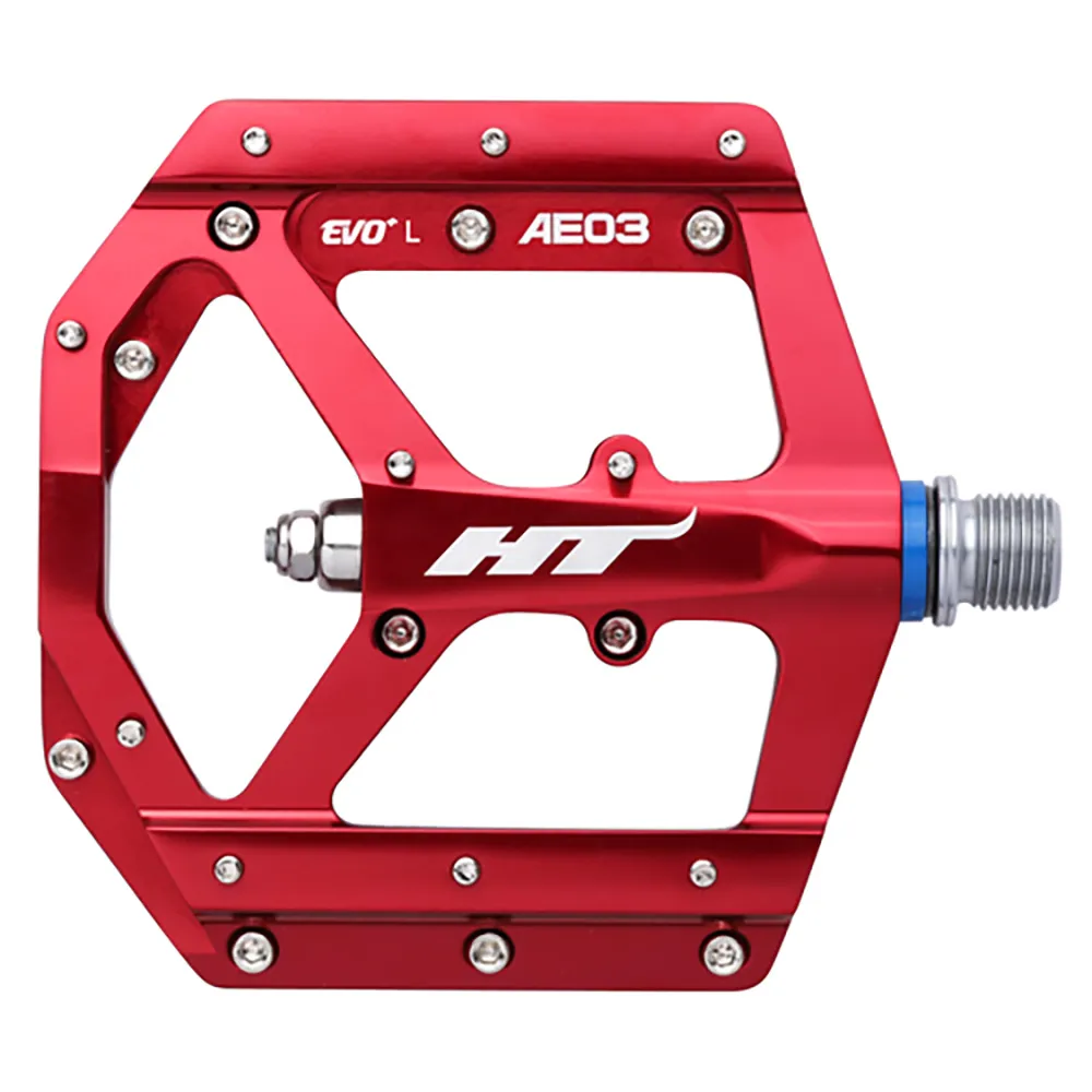 uPRISE Bikes HT Components AE03 Flat MTB Pedals - Red | Price match, 365 day return s, 18-Month Warranty, Finance Available & Free UK Delivery
