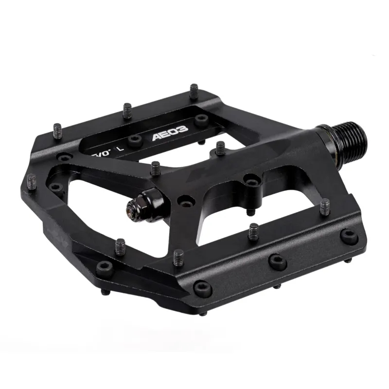 HT Components AE03 Flat MTB Pedals - Stealth Black-1