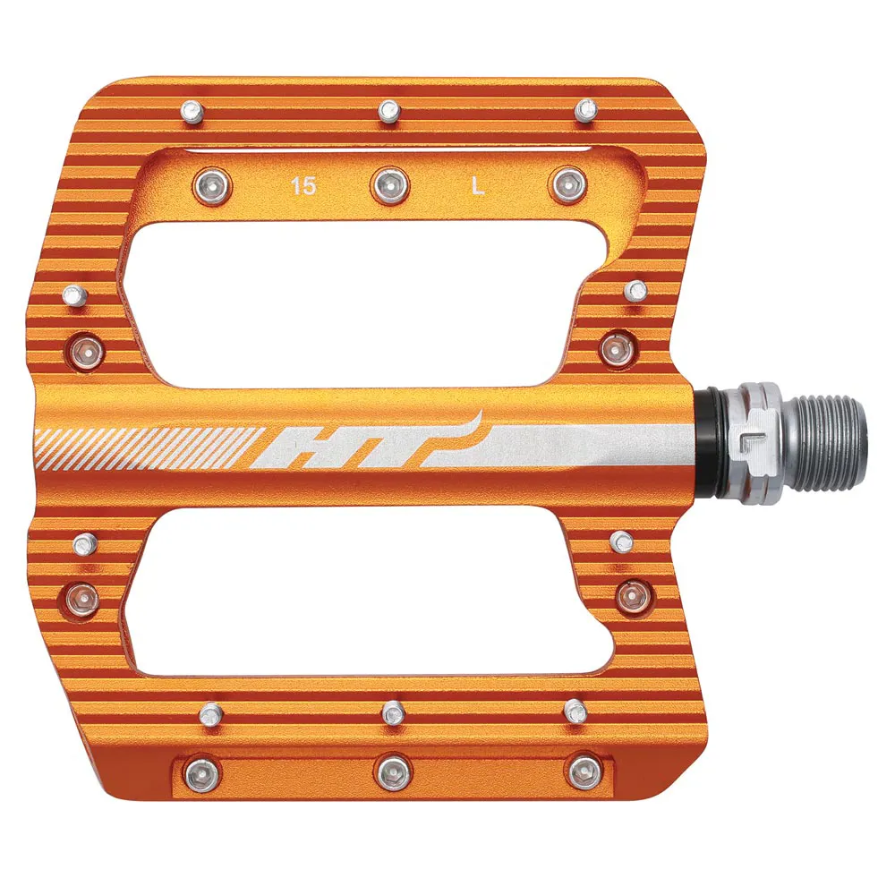 uPRISE Bikes HT Components ANS01 Alloy Flat MTB Pedals - Orange | Price match, 365 day return s, 18-Month Warranty, Finance Available & Free UK Delivery