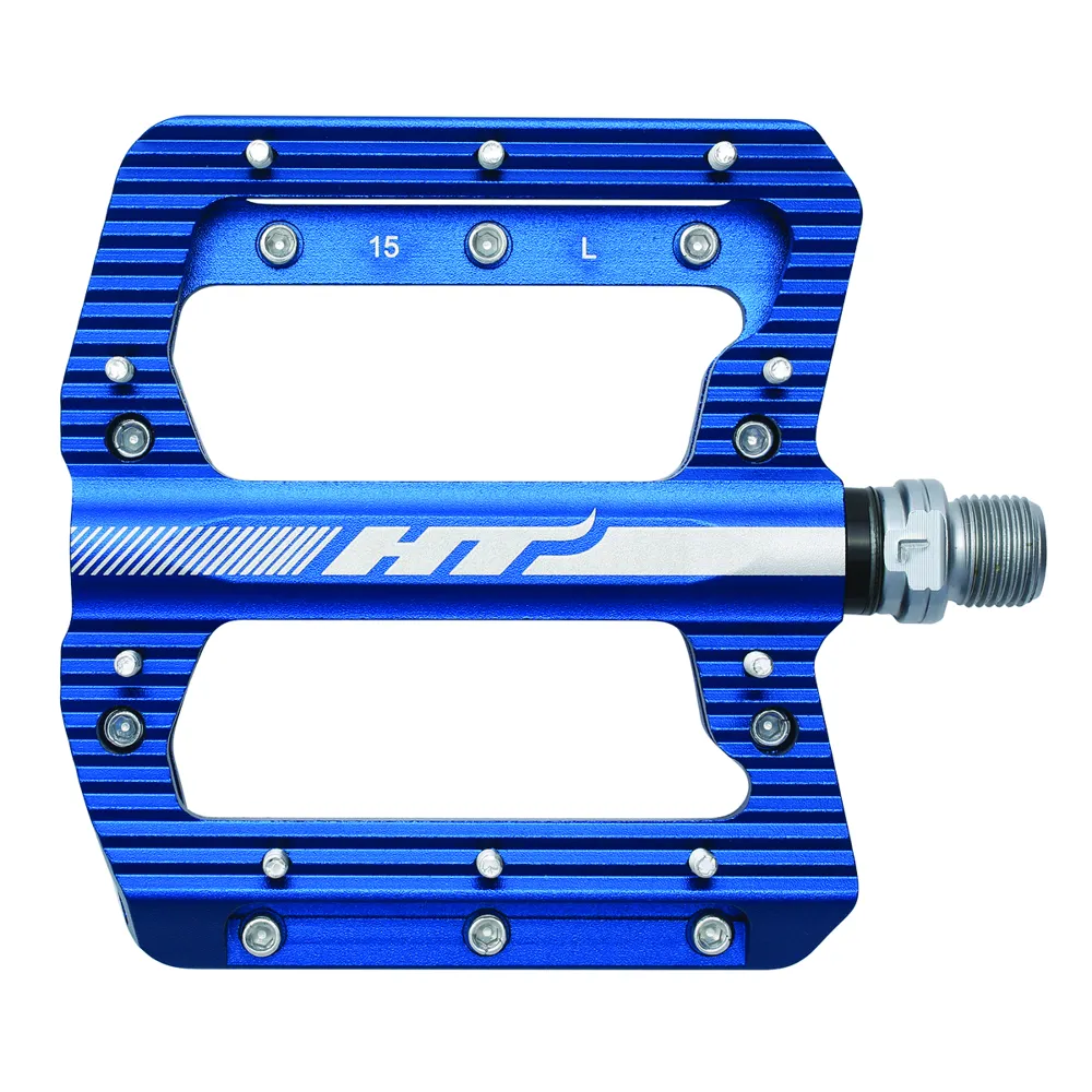 uPRISE Bikes HT Components ANS01 Alloy Flat MTB Pedals - Blue | Price match, 365 day return s, 18-Month Warranty, Finance Available & Free UK Delivery