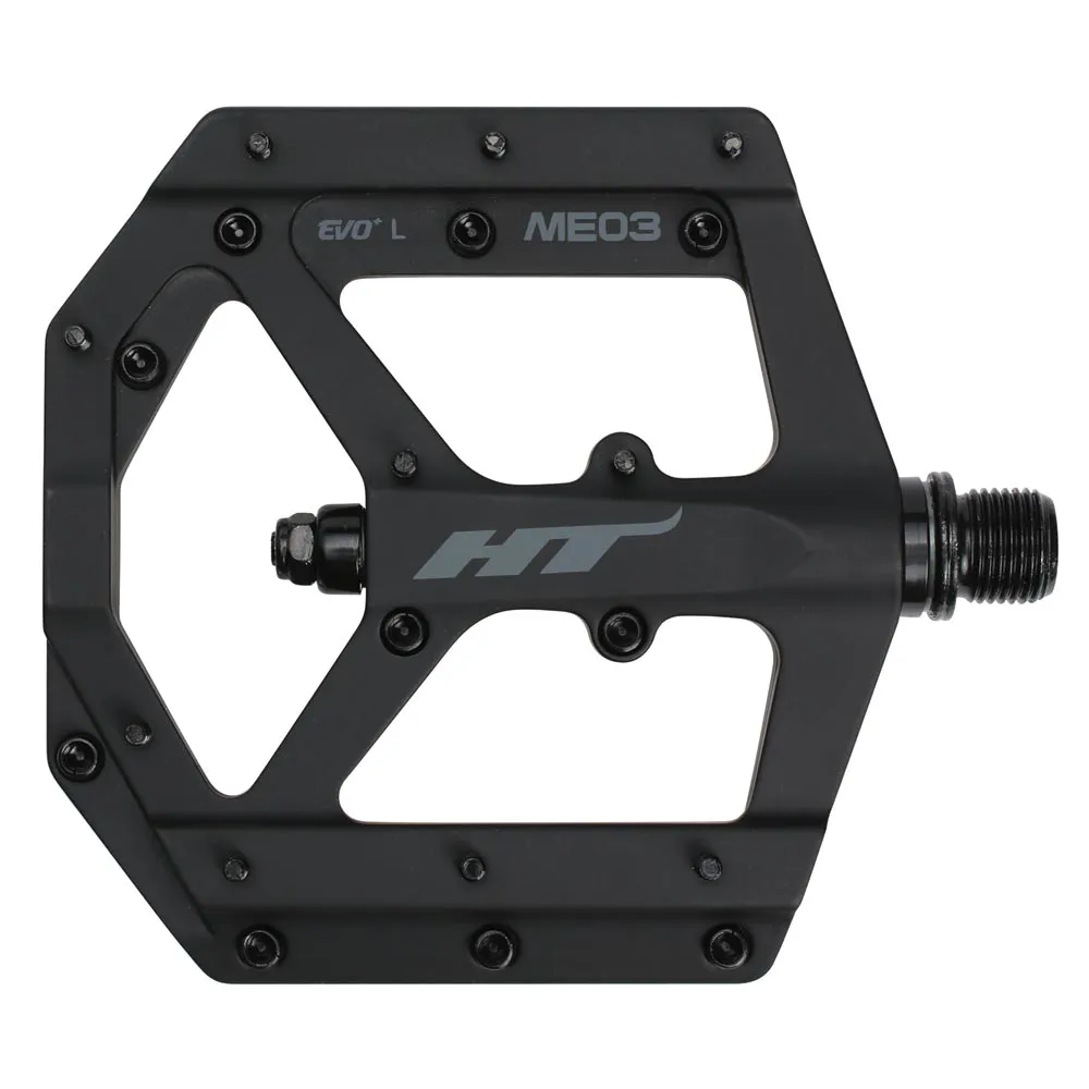 uPRISE Bikes HT Components ME03 Magnesium Flat MTB Pedals - Stealth Black | Price match, 365 day return s, 18-Month Warranty, Finance Available & Free UK Delivery