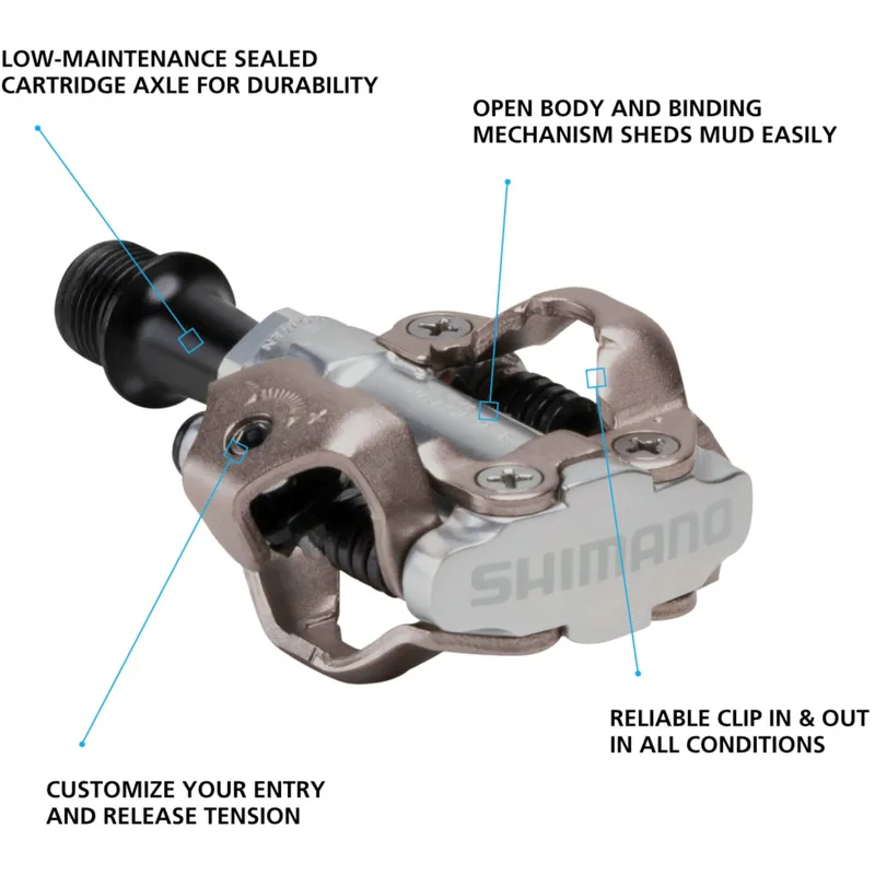 Shimano M540 SPD Clipless MTB Pedals - 9/16 inch-1