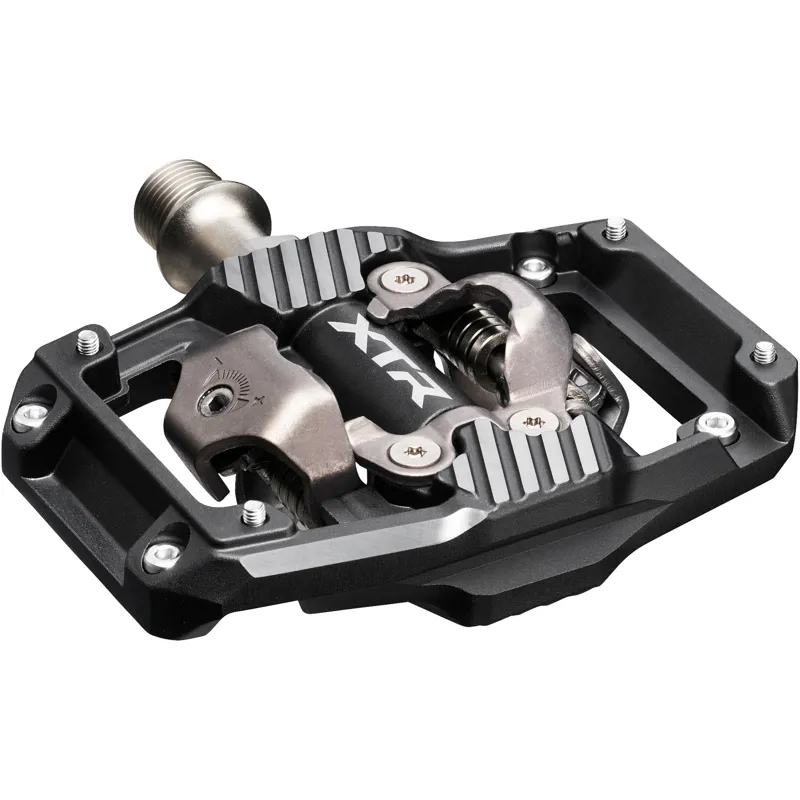 Shimano PD-M9220 XTR Trail Wide Platform MTB SPD Pedals - Grey/Black
