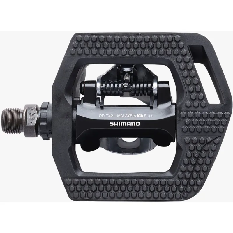 Shimano T421 ClickR MTB Pedals - 9/16 inch -Black-6