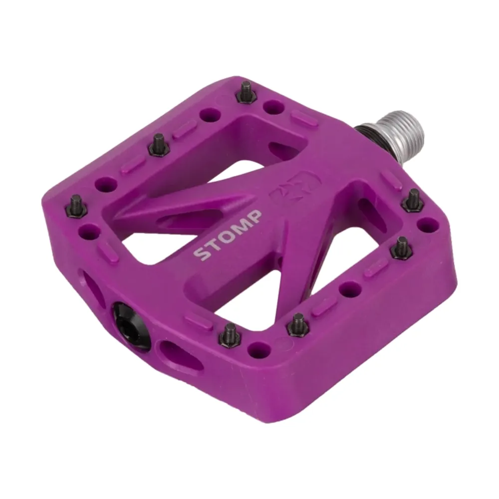 uPRISE Bikes Oxford Stomp Jr Nylon Flat MTB Pedals - Purple | Price match, 365 day returns, 18-Month Warranty, Finance Available & Free UK Delivery