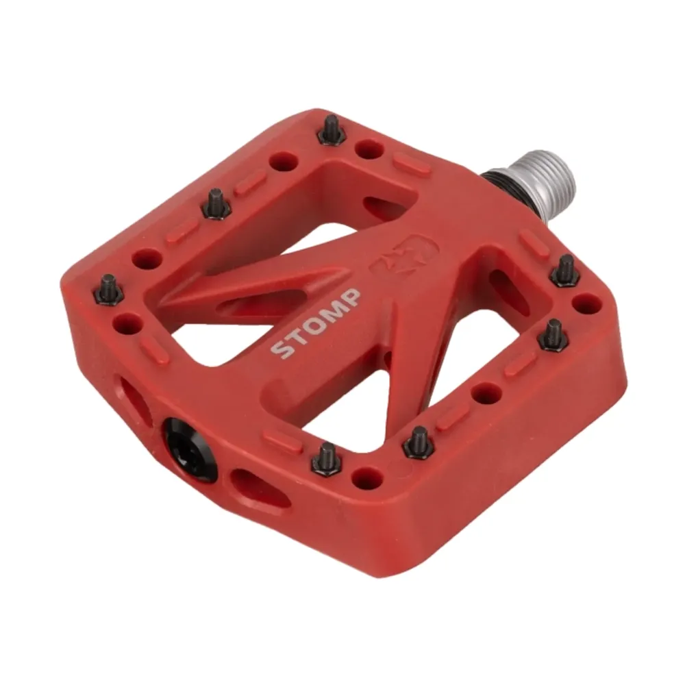 uPRISE Bikes Oxford Stomp Jr Nylon Flat MTB Pedals - Red | Price match, 365 day returns, 18-Month Warranty, Finance Available & Free UK Delivery
