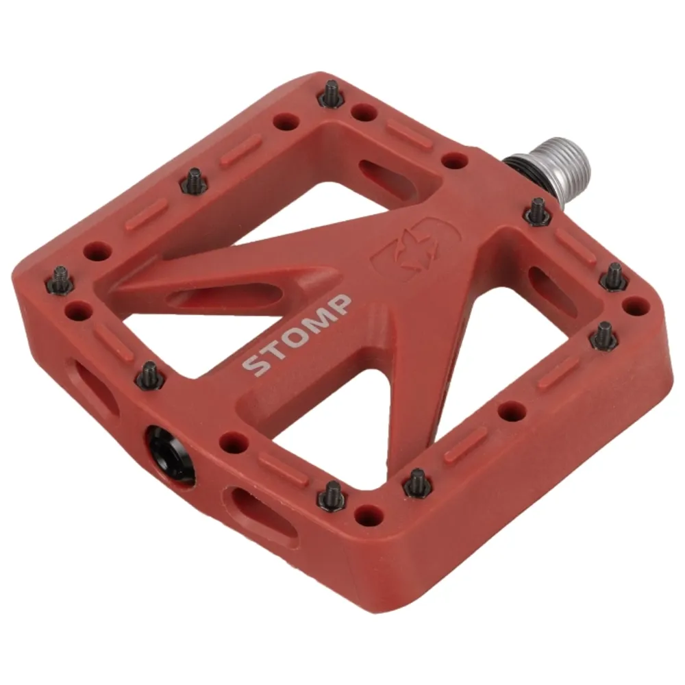 uPRISE Bikes Oxford Stomp Nylon Flat MTB Pedals - Red | Price match, 365 day returns, 18-Month Warranty, Finance Available & Free UK Delivery
