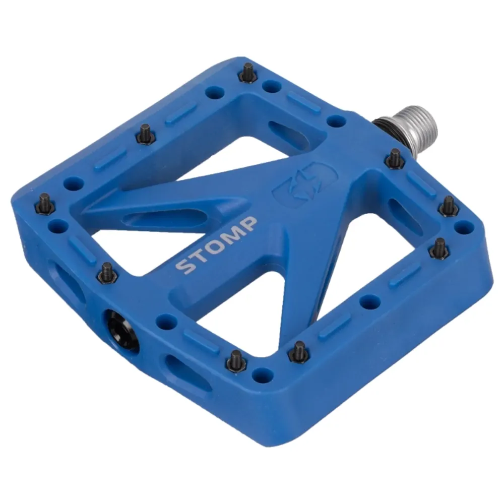 uPRISE Bikes Oxford Stomp Nylon Flat MTB Pedals - Blue | Price match, 365 day returns, 18-Month Warranty, Finance Available & Free UK Delivery
